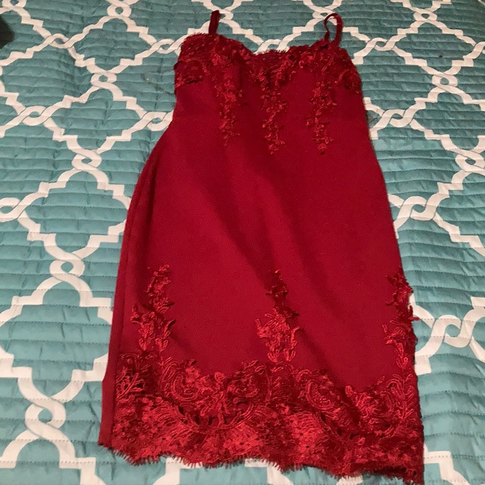 red dress